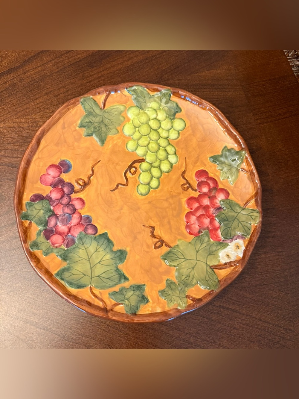 Certified International Vineyard Plates Vibrant Yellow-Orange By Susan Winget